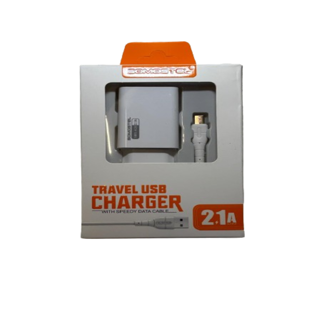 Cargador De Pared USB 2.1A + Cable Micro USB (A20) SOMOSTEL - Imagen 2