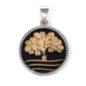 Dije Acero quirurgico Arbol de la vida Dorado Premium