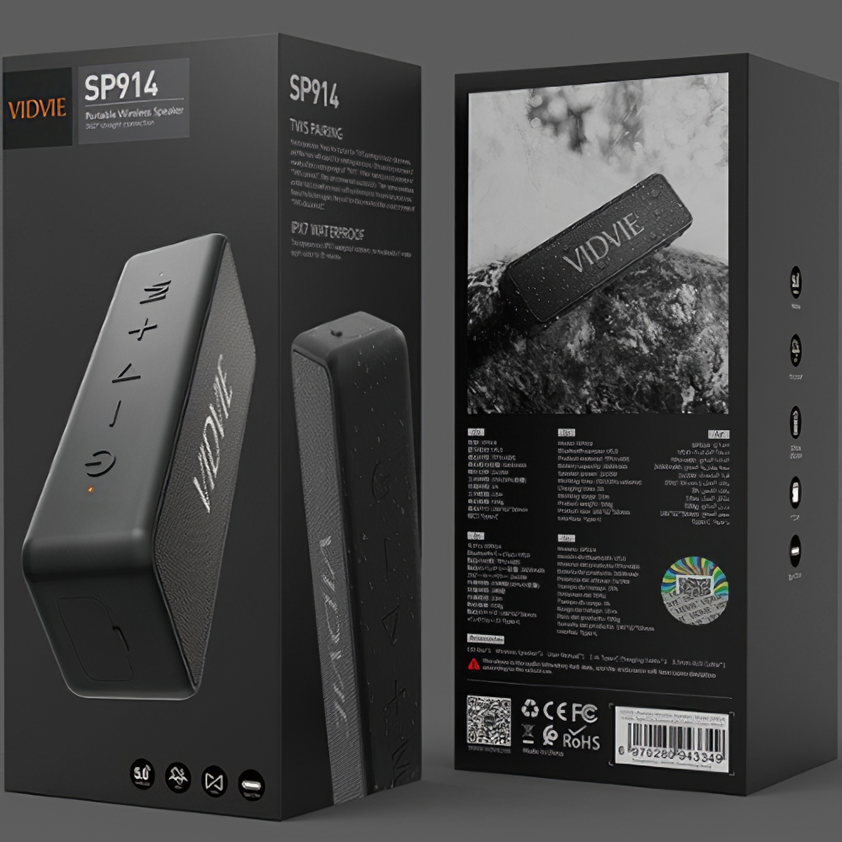Parlante Bluetooth 20W SUMERGIBLE SP914 VIDVIE - Imagen 2