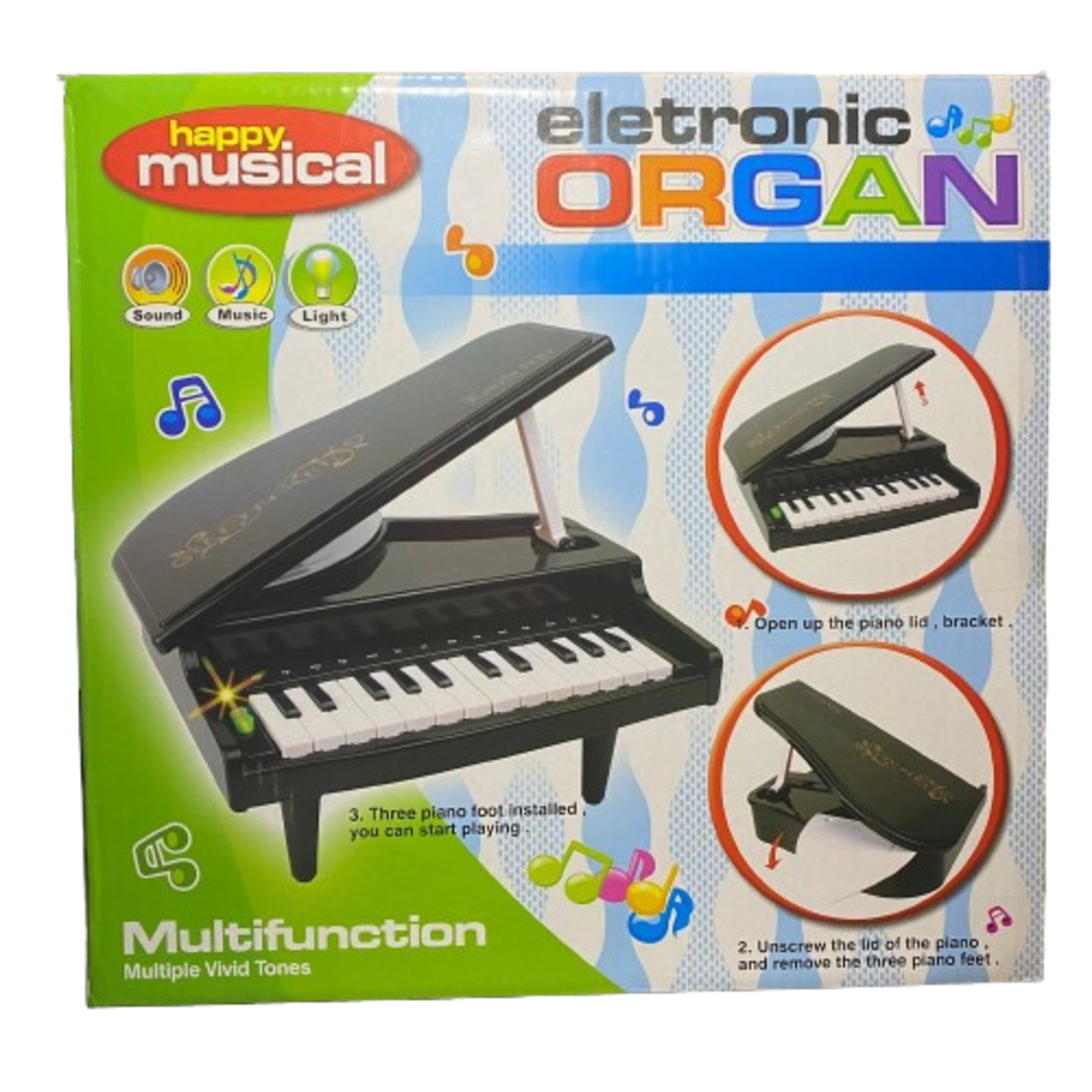 Piano c/luz sonido en caja - Imagen 2