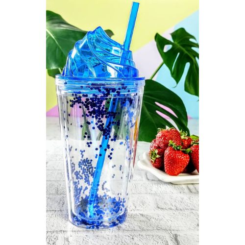 Vaso con sorbito Brillantina Bling Day varios colores
