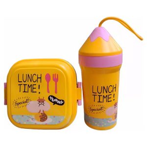 Lunchera infantil botella + recipiente plastico