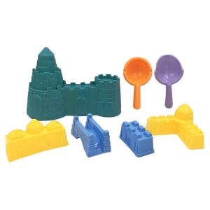 Juego de playa moldes castillo, 7 piezas, en red