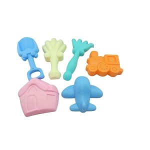 Juego de playa moldes, 6 piezas, en red diseños surtidos