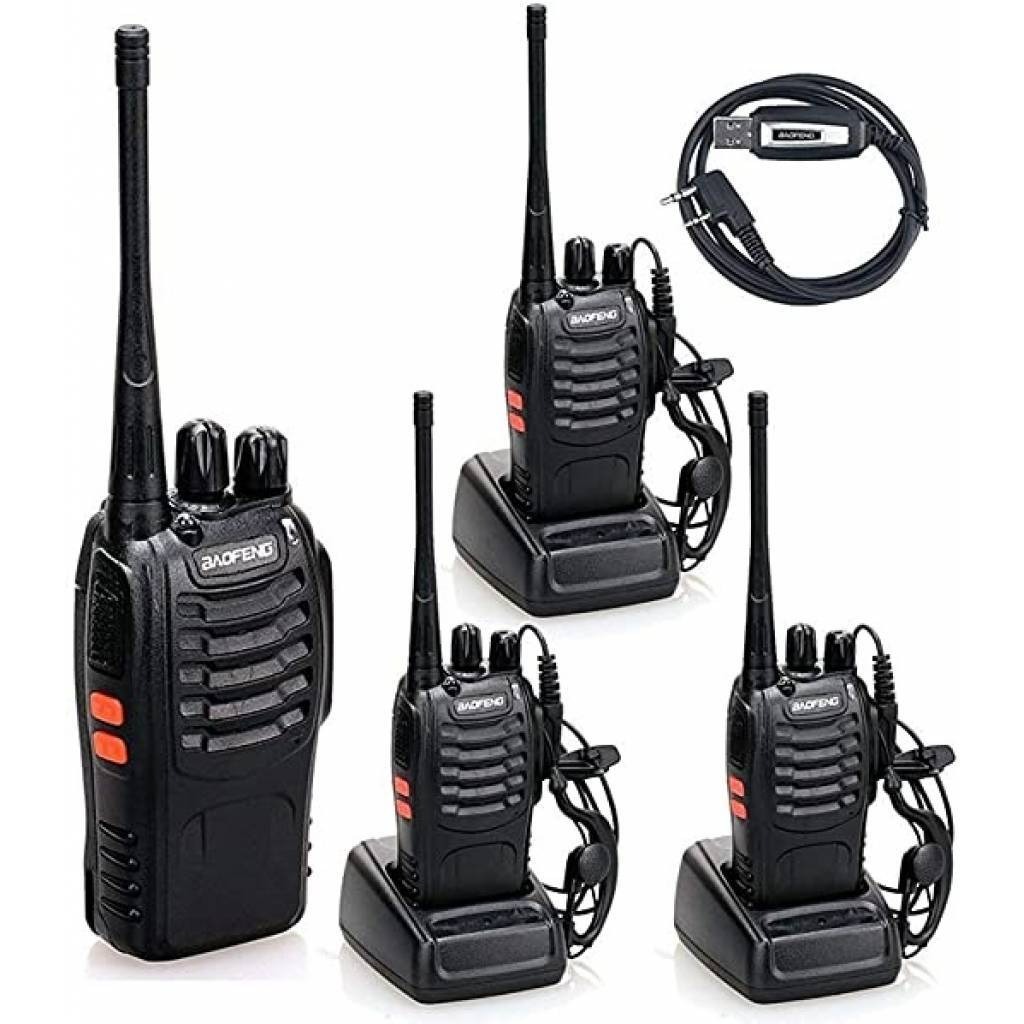 Handie Walkie Talkie Baofeng Bf888s / Con Base / Auriculares / 16 Canales / Linterna 2 unidades