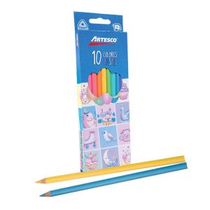 Lapices De Colores  Pasteles x10 Triangulares Artesco