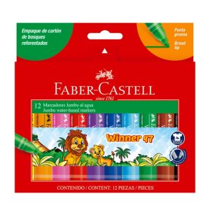 Marcadores Gruesos Jumbo x12 Faber Castell
