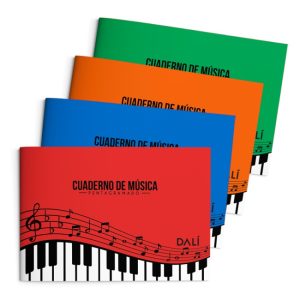 Cuaderno de musica pentagramado dali