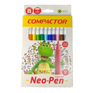 Marcadores Escolares Finos Compactor 12 Colores