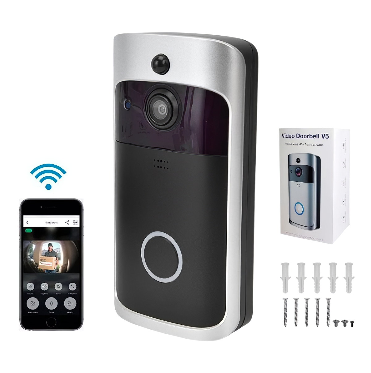 Timbre inteligente con cámara de seguridad Nocturna HD WIFI - Imagen 2