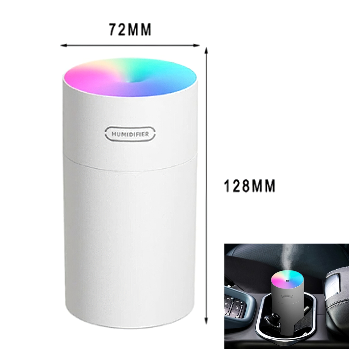 Aromatizador Vaporizador Humidificador USB / RGB LED / 300ML - Imagen 3