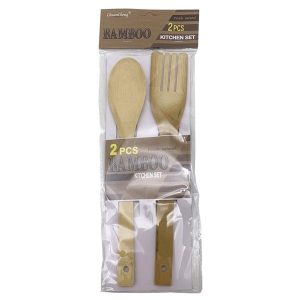 Cuchara de madera Bamboo x2 28cm