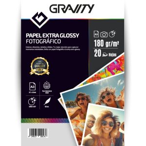 Hoja Fotografica A4 180g High Glossy X20 Gravity