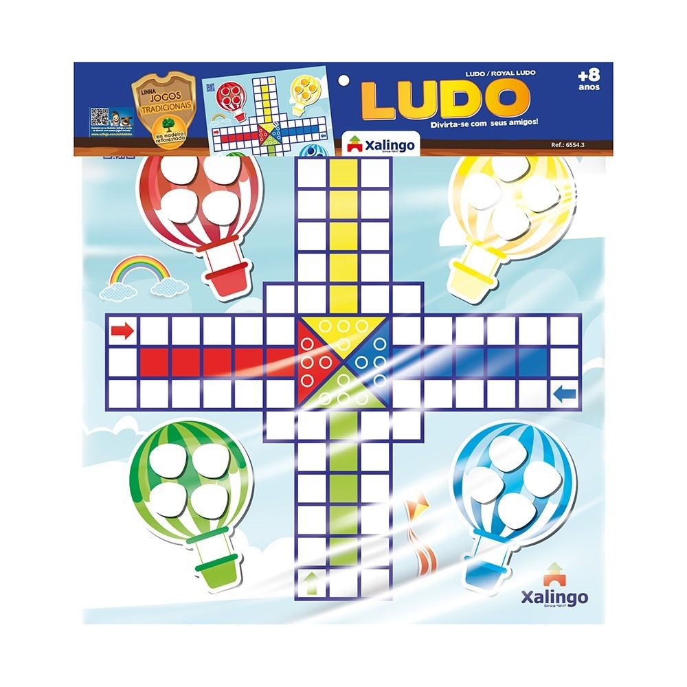 Juego de mesa ludo tablero de madera en bolsa XALINGO