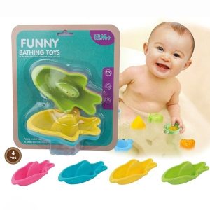 Juguetes para bañera barcos de colores en blister