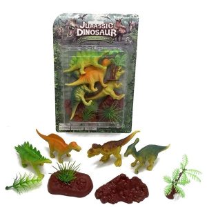 Dinosaurios x4 con accesorios en blister