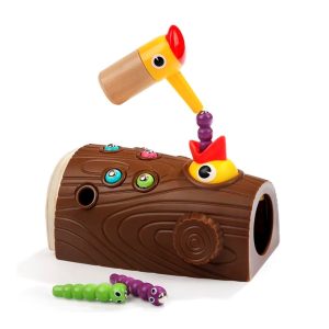 Juego arbol pájaro carpintero con imanes en caja