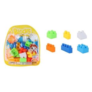 Bloques de plástico 45 piezas grandes en mochila de PVC