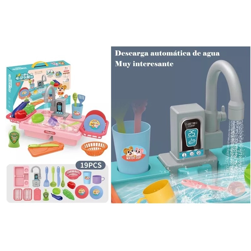 LAVAPLATOS CON SALIDA DE AGUA, 19 PIEZAS ELECTRIC DISH WASHER - Imagen 4
