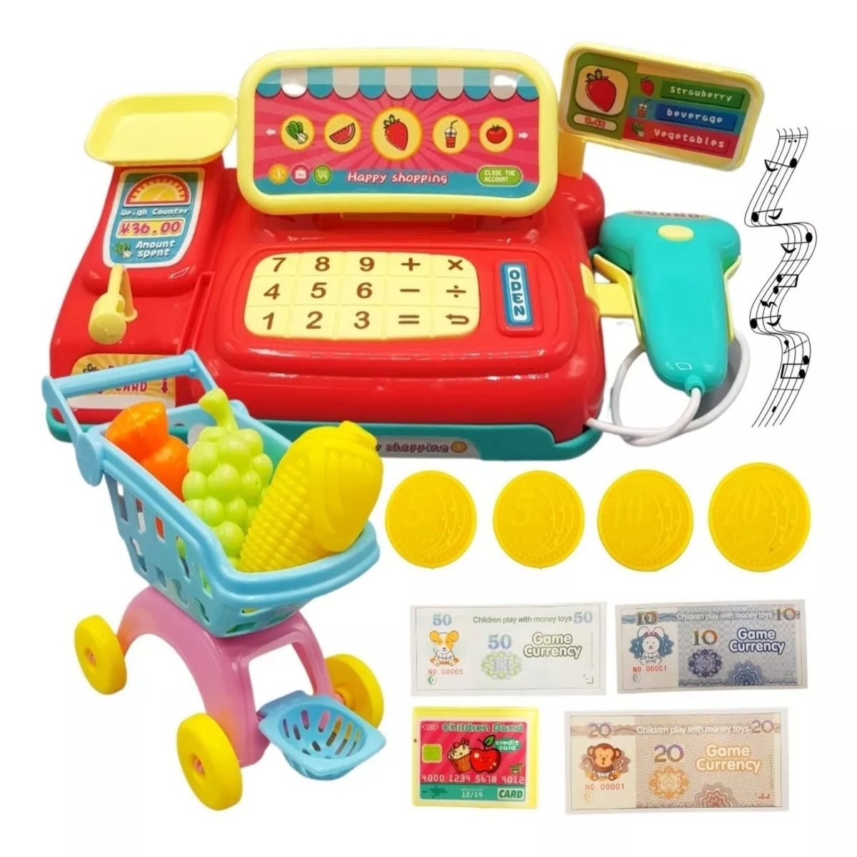 Registradora Electrica en Caja Cash Register Supermarket