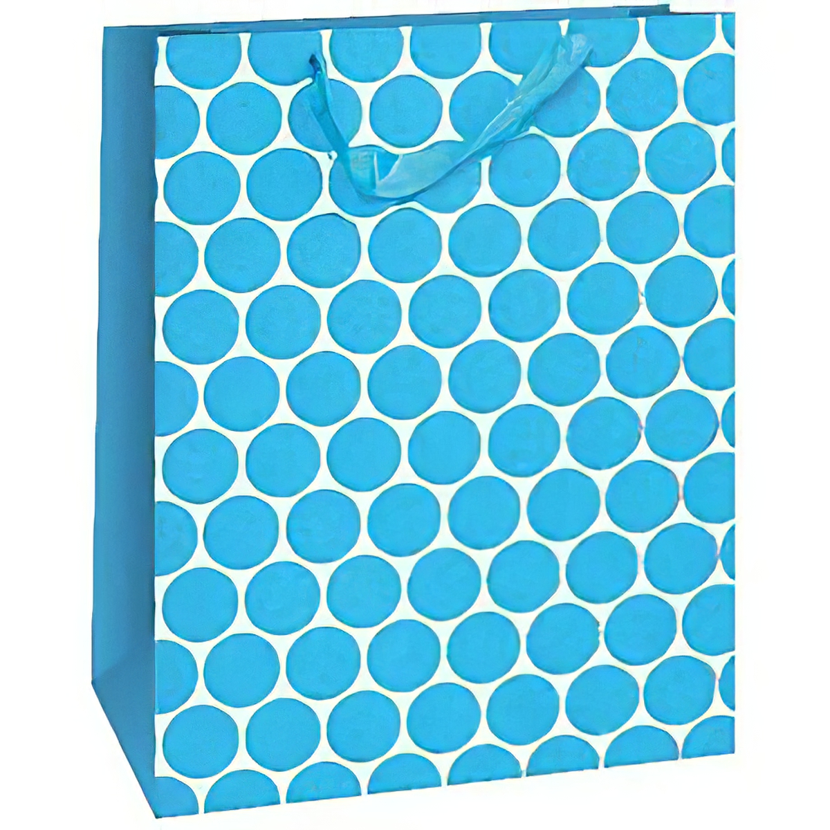Bolsa para regalo brillosa lunares 32x25.5cm varios colores