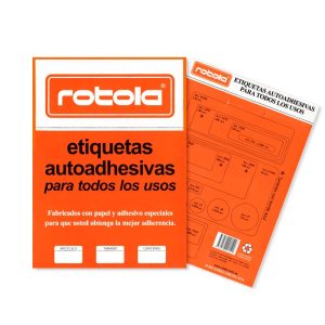 Etiquetas adhesivas Rotola plancha 28x50mm  Articulo 3050