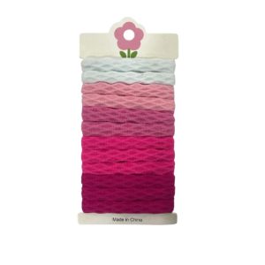 Pack de 12 colitas con relieve rosadas