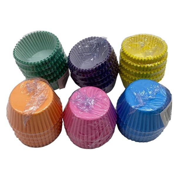 Molde de papel pirotines para cupcakes x120 varios colores - Imagen 2