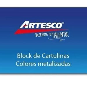 Block Cartulina Colores Metalicos 1/8 10 Hojas Artesco
