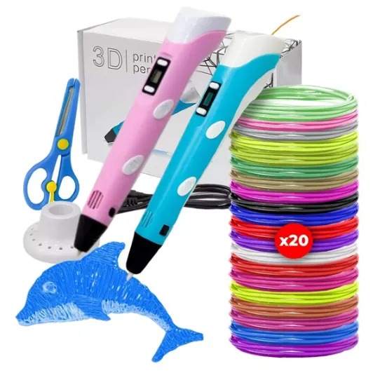 Lapicera Para Impresión 3d Con 20 Filamentos Pla Color