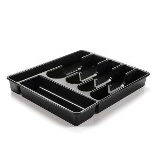 Cubiertera de plástico 6 divisiones, NEGRO