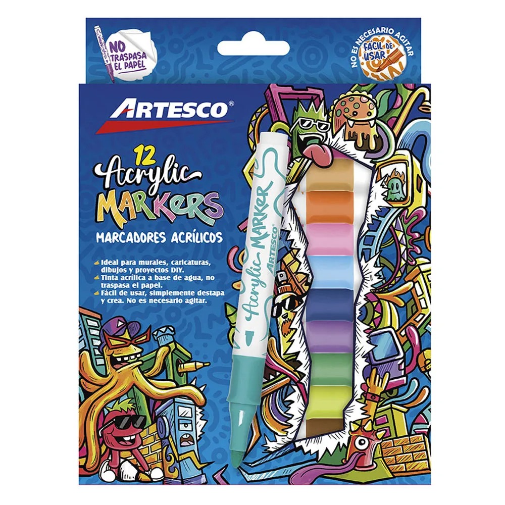 Marcadores Artesco Acrílicos 12un