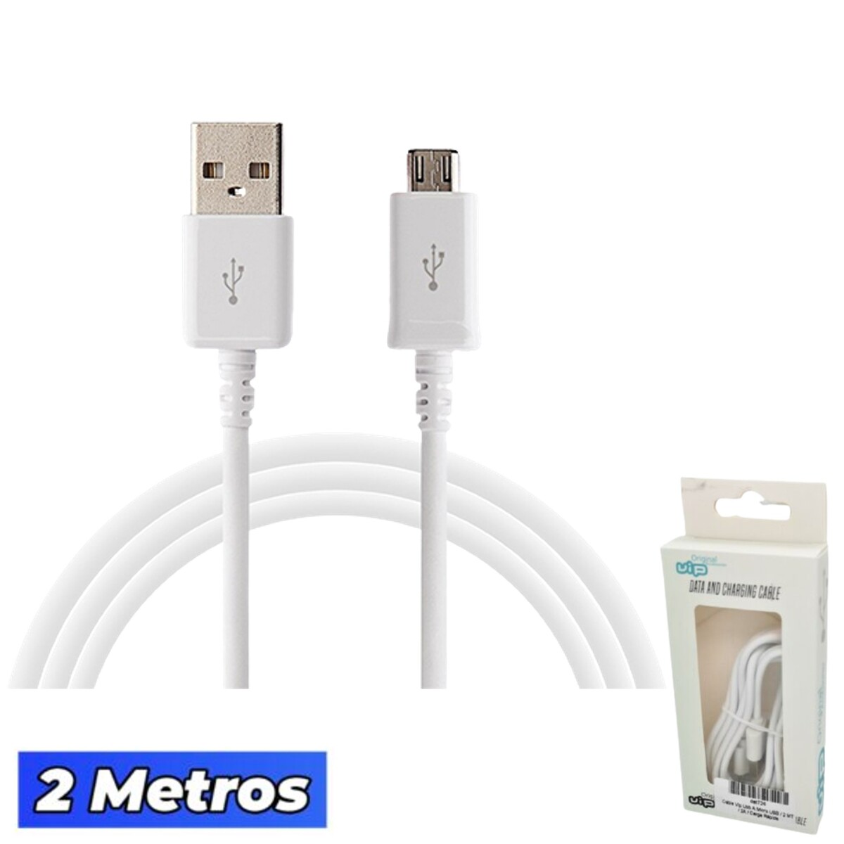 Cable Micro Usb 2m Carga intermedio 2a vip