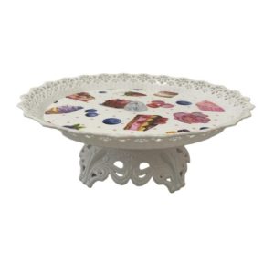 Soporte para reposteria con pie diseños surtidos 26cm