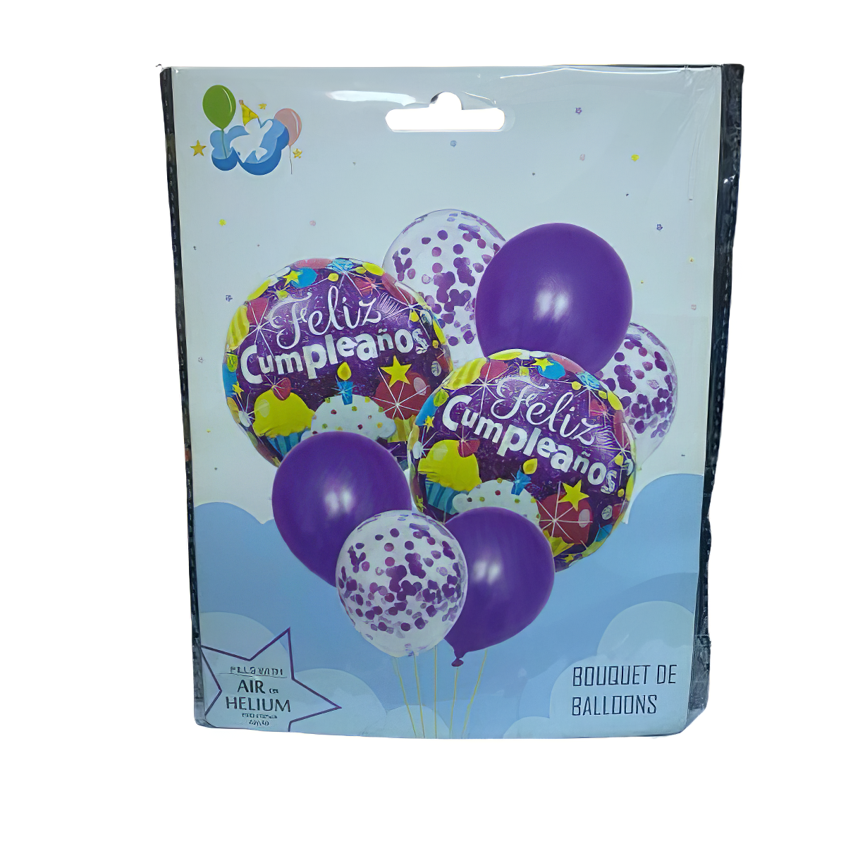Set de globos Feliz cumpleaños 8 unidades