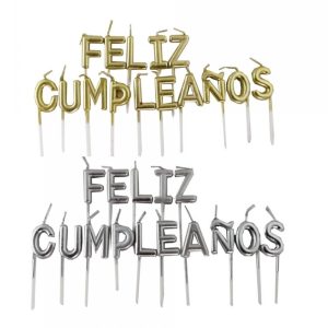 Vela Feliz Cumple Oro O Plata Daxiao Birthday Candle