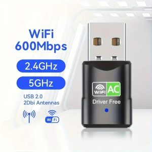 Tarjeta De Red Wi-Fi USB / 2.4G / 5.8G / 600Mbps / Plug And Play