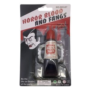 Dientes blancos con capsula de sangre HORROR BLOOD