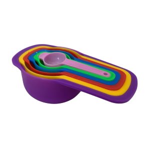 Tazas y cucharas medidoras de plástico x6