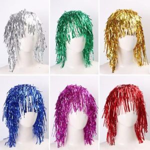 Peluca metalizada tinsel wig