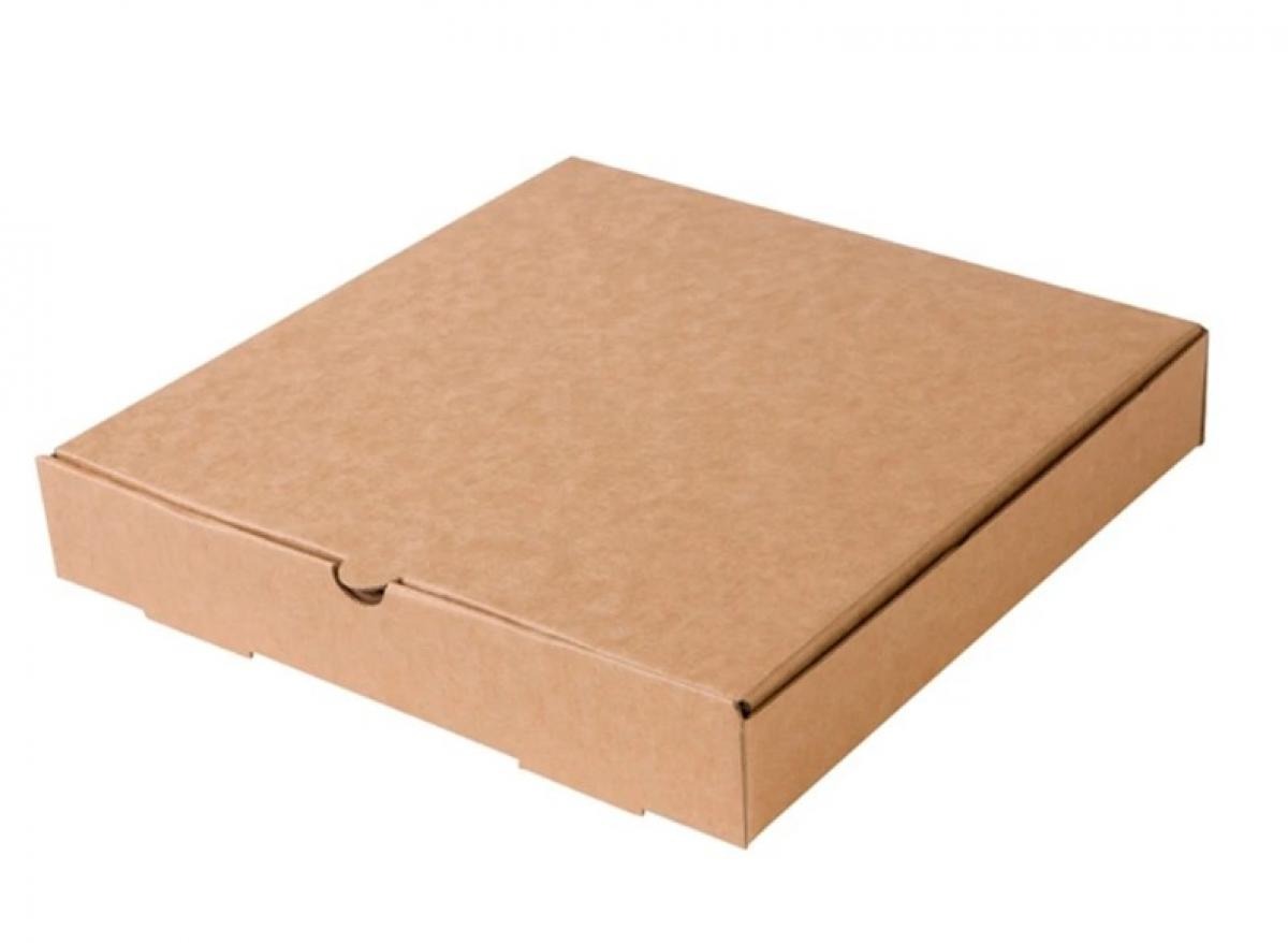 Caja Para Pizza de carton microcorrugado marron 32x32