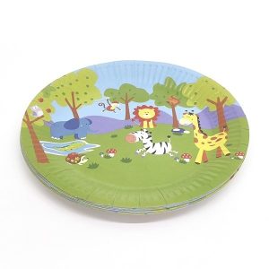 Plato descartable de carton x10 con diseño