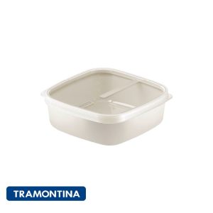 Recipiente Pote 1,1lt cuadrado c/tapa Tramontina INDUSTRIA BRASILERA