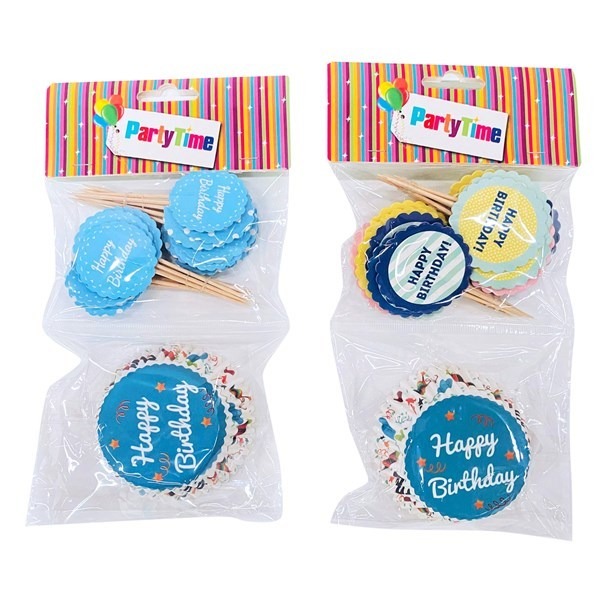 Molde de cupcakes con topper x24