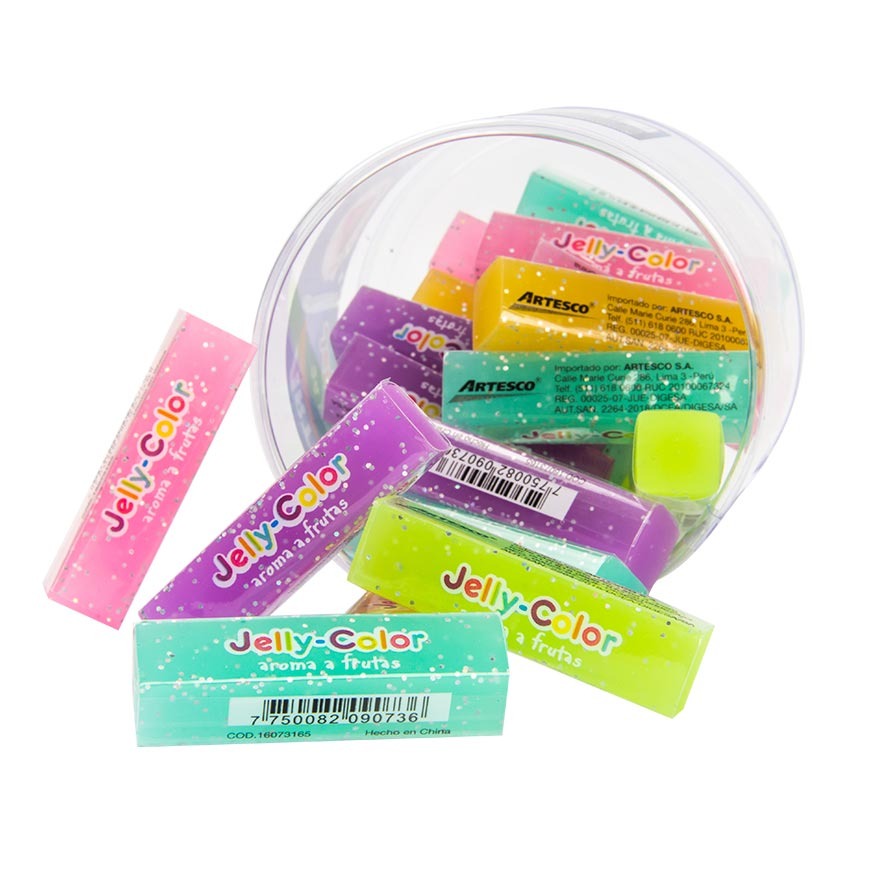 Goma de borra Jelly-Color aroma a frutas artesco