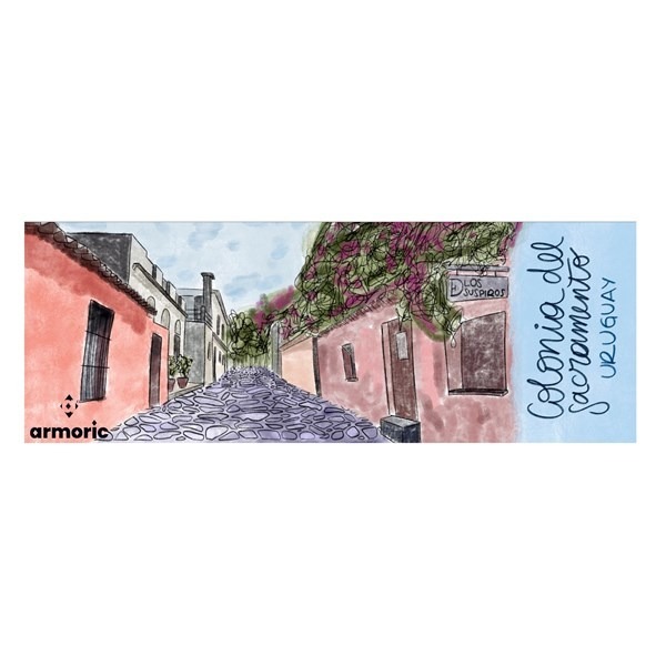 taza de loza colonia del sacramento Uruguay - Imagen 2