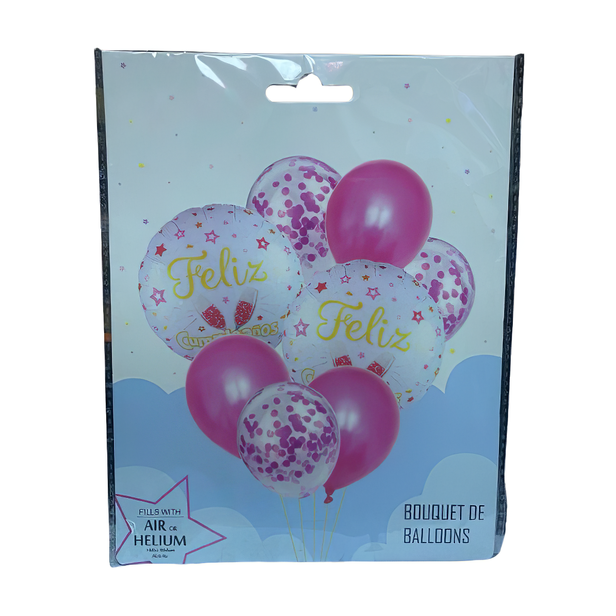 Set de globos Feliz cumpleaños 8 unidades - Imagen 2