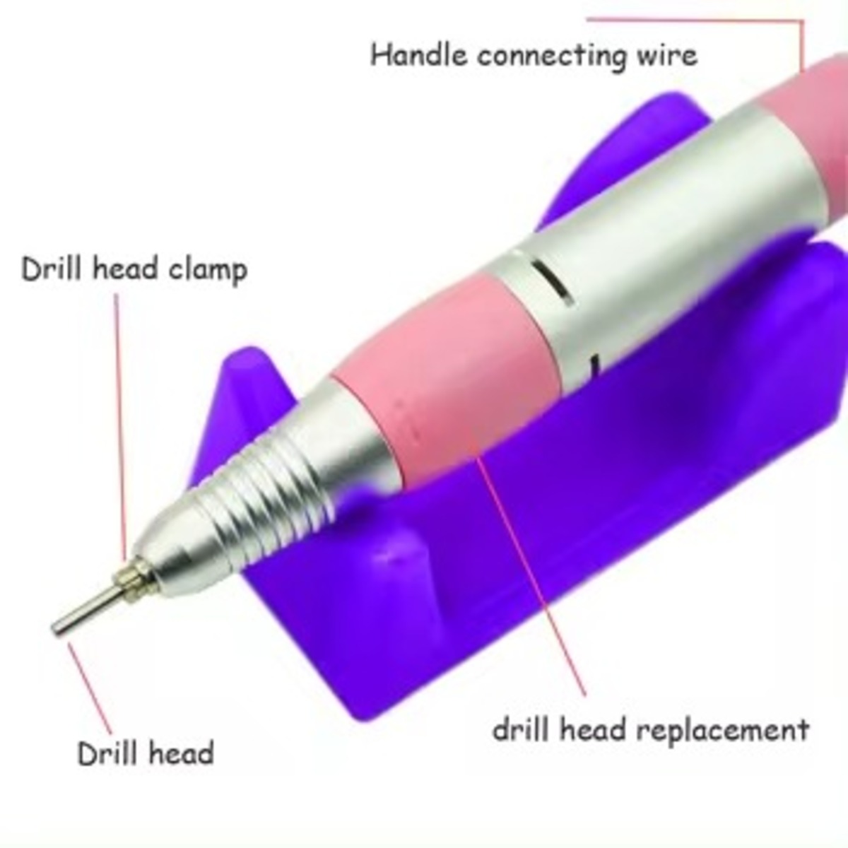 Torno Para Uñas Eléctrico con pedal 30000 RPM MAX - Imagen 3