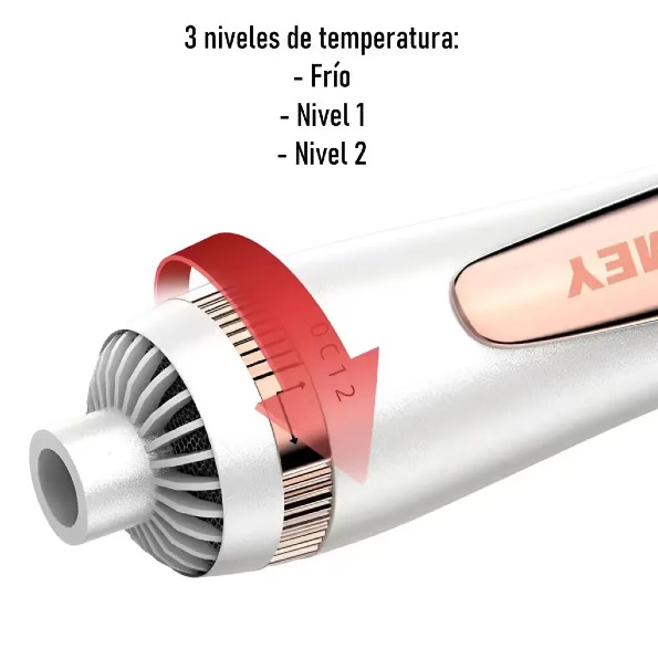 Cepillo Secador de Pelo Giratorio Kemei KM-8024 / 800w - Imagen 4