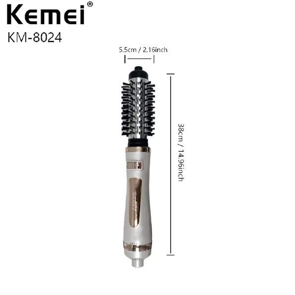 Cepillo Secador de Pelo Giratorio Kemei KM-8024 / 800w - Imagen 5